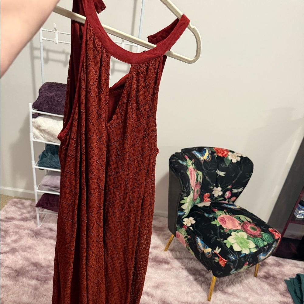 Ella Moss Burgundy Backless Dress